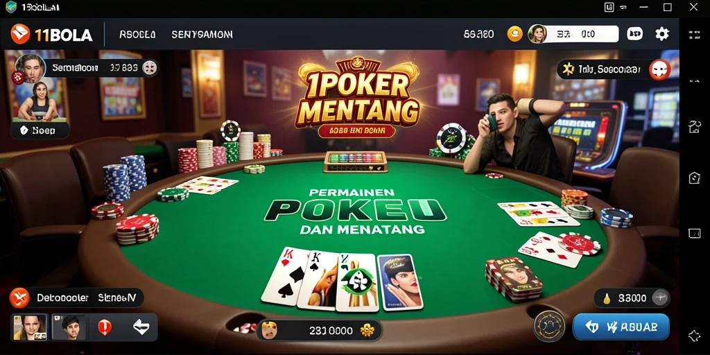 Tampilan gameplay Poker yang menarik di 11BOLA.