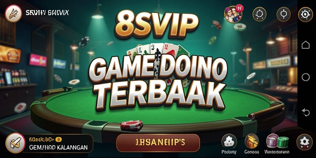 Tampilan screenshot 8SVIP menunjukkan momen seru bermain Domino.