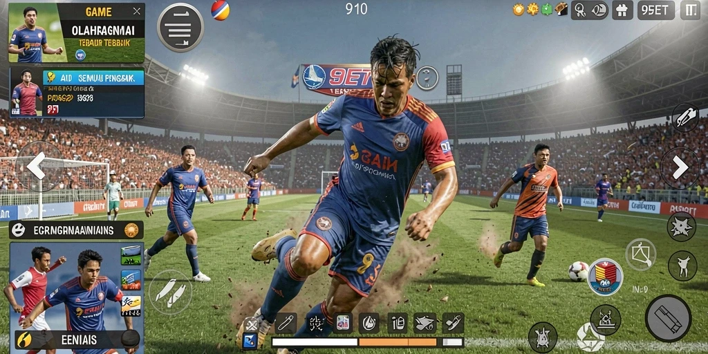 Tampilan gameplay <strong>9ET</strong> yang menarik dan mendebarkan di arena olahraga.