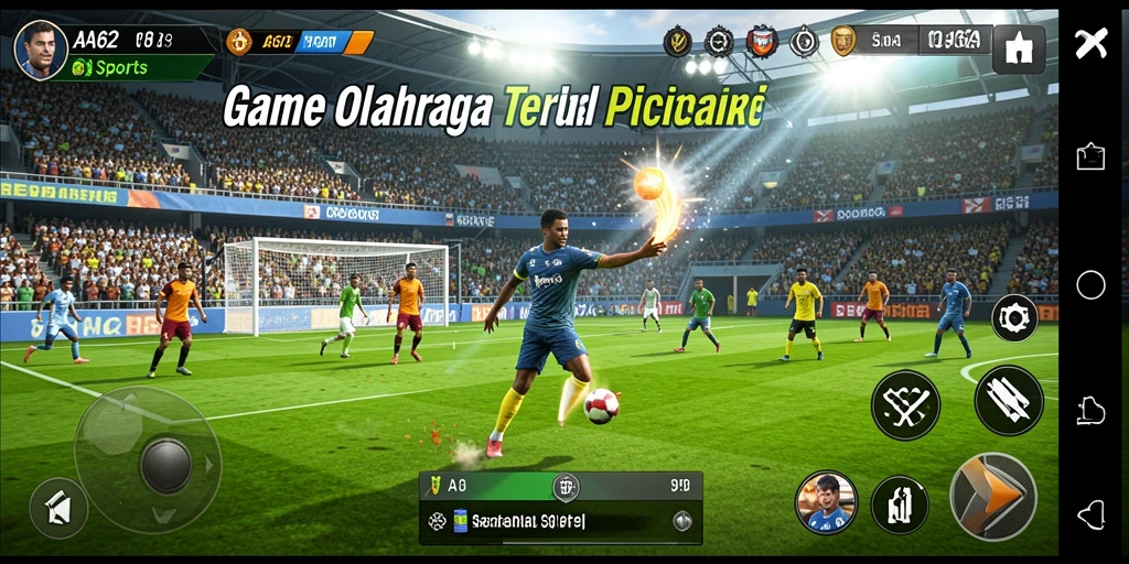 Tangkapan layar gameplay AA62 yang menampilkan aksi olahraga seru.
