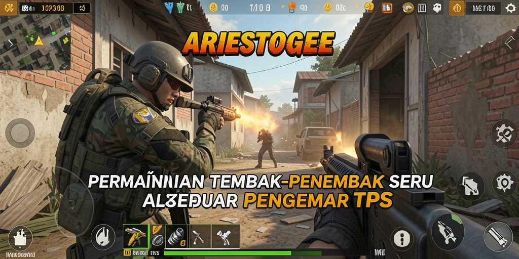 Tampilan menarik dari gameplay ARIESTOGEL yang penuh aksi.