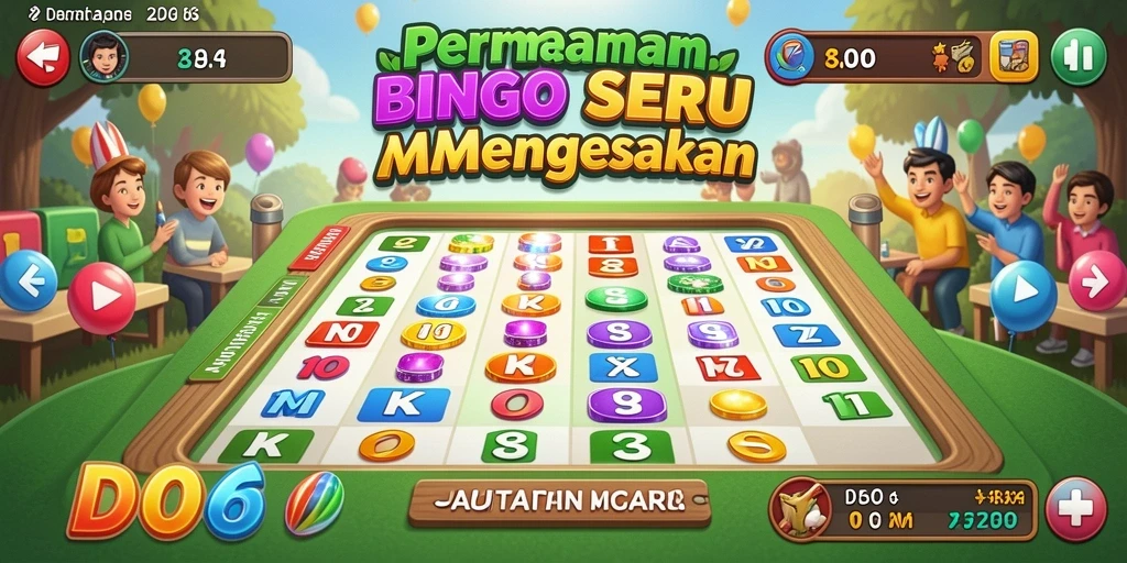 Tampilan seru dari gameplay Bingo di D06 dengan fitur interaktif.