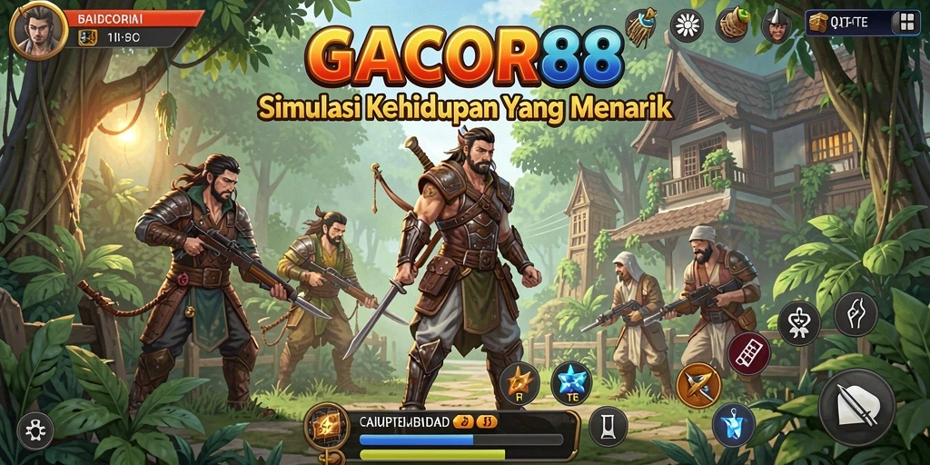Tampilan menakjubkan dari gameplay GACOR88 yang imersif.