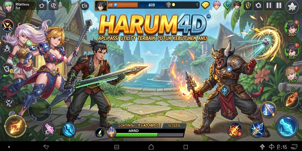 Tampilan antarmuka aplikasi HARUM4D yang intuitif dan menarik.