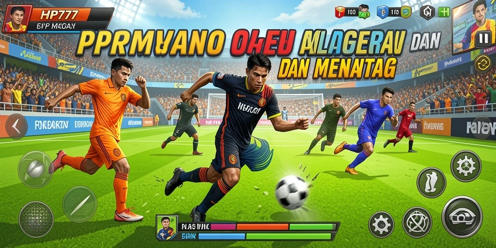 Tampilan gameplay menegangkan dalam permainan olahraga HP777.