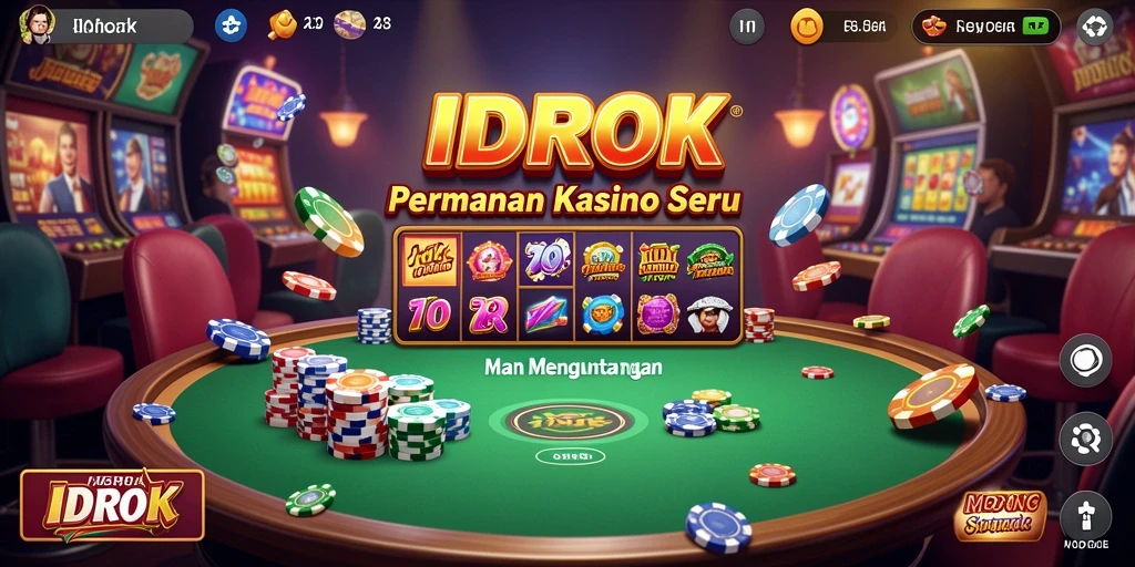 Screenshot gameplay Kasino IDROK yang menampilkan suasana seru dan grafis menawan.