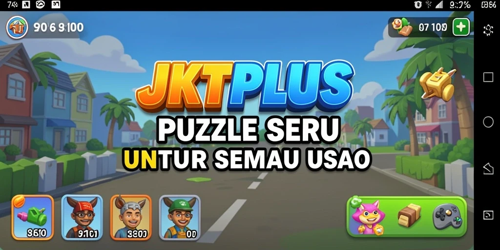 Screenshot utama JKTPLUS menunjukkan gameplay menarik dari puzzle yang mengasyikkan.