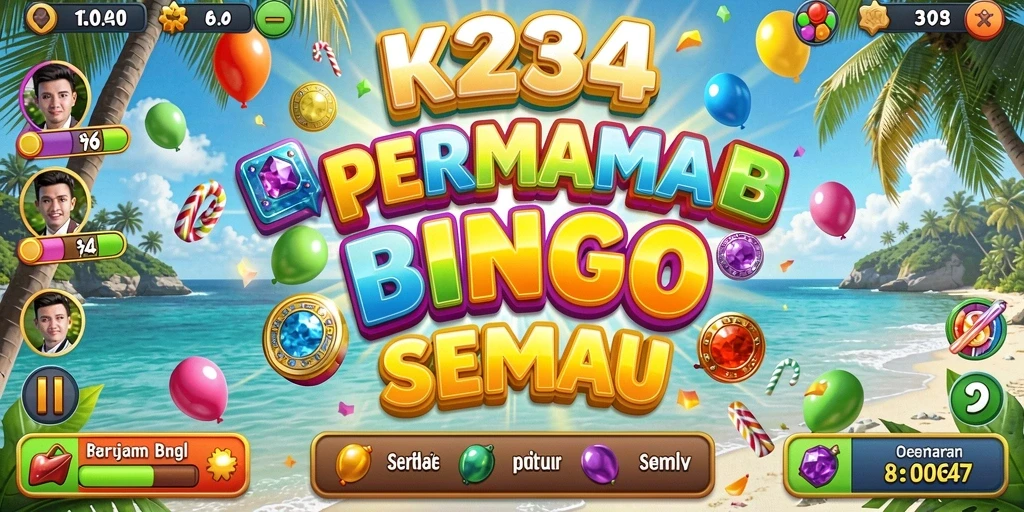 Tampilan gameplay K234 di tengah permainan Bingo yang menarik.