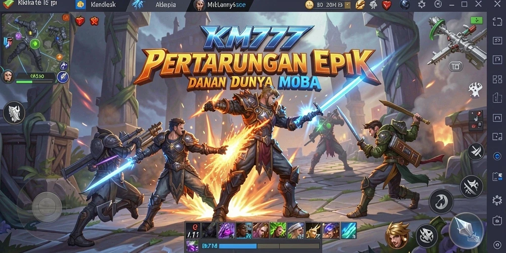 Tampilan aksi seru dalam gameplay KM777 yang menegangkan.
