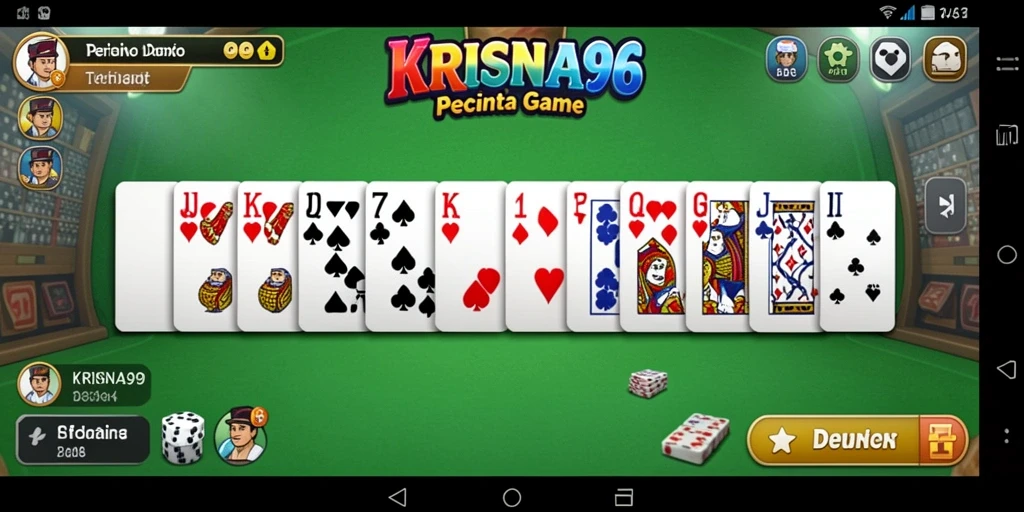 Tampilan gameplay Domino yang seru di KRISNA96.