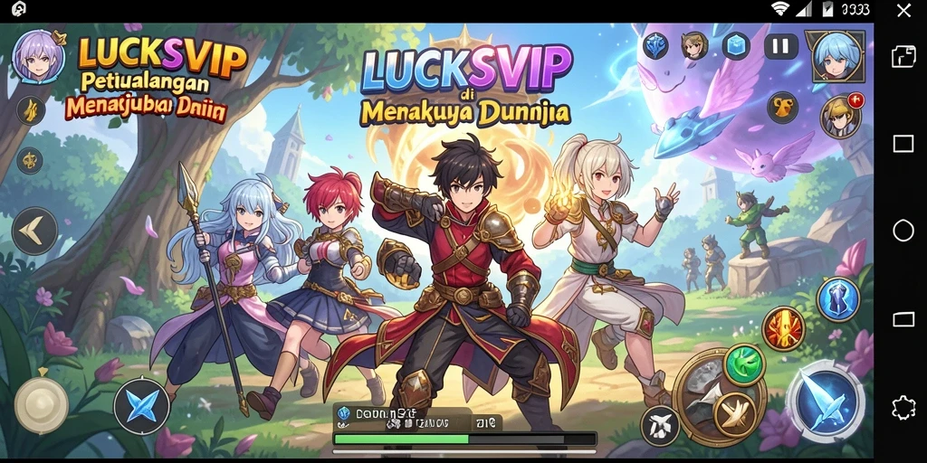Tampilan menawan dari gameplay LUCKSVIP yang penuh petualangan anime.