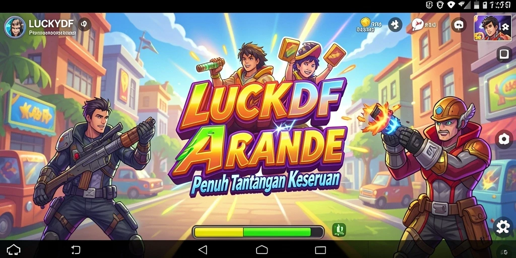 Tangkapan layar utama LUCKYDF menampilkan gameplay yang mendebarkan dan penuh aksi.