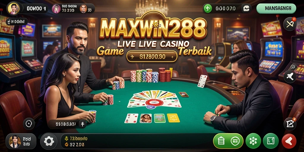 Tampilan menarik gameplay Live Casino di MAXWIN288.