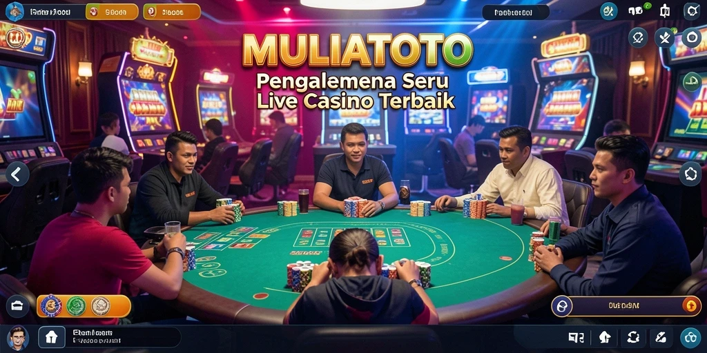 Tampilan gameplay Live Casino yang mendebarkan di MULIATOTO.
