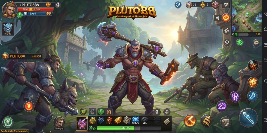 Tampilan gameplay seru dan penuh aksi di PLUTO88.