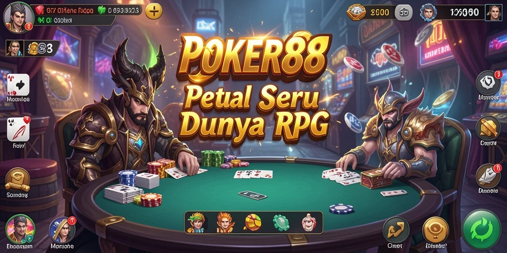 Screenshot POKER88 menunjukkan aksi seru dalam pertempuran RPG.
