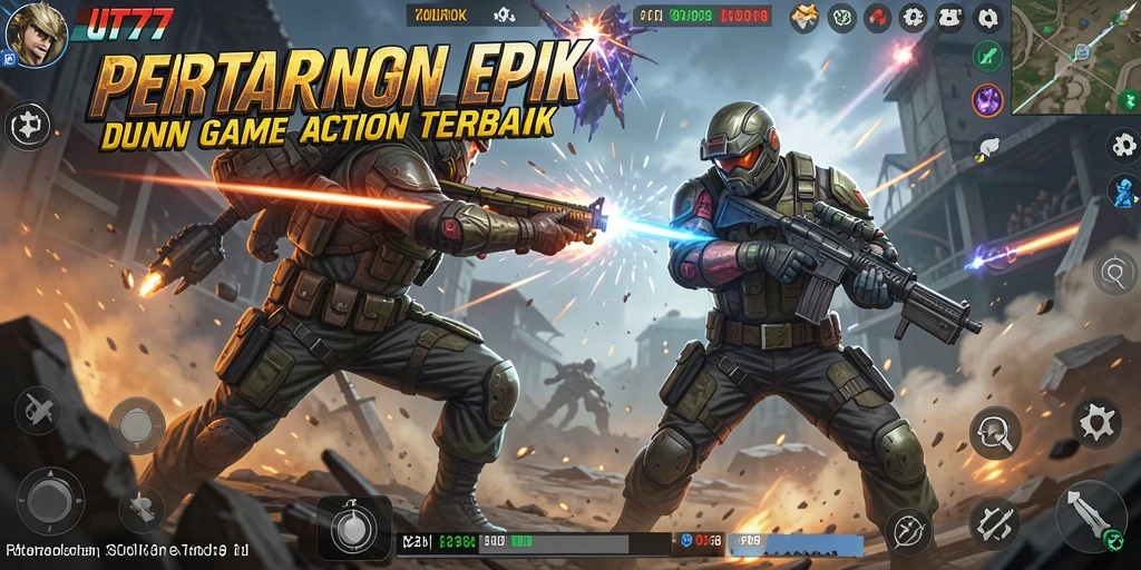 Screenshot UT77 menampilkan aksi pertarungan yang mendebarkan dan grafis menawan.