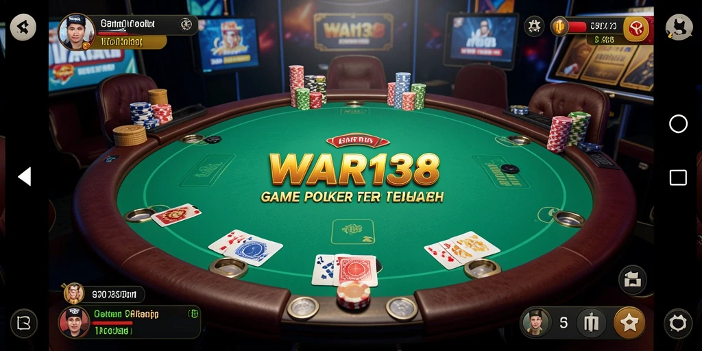 Tampilan menarik dari gameplay WAR138 yang penuh aksi poker.